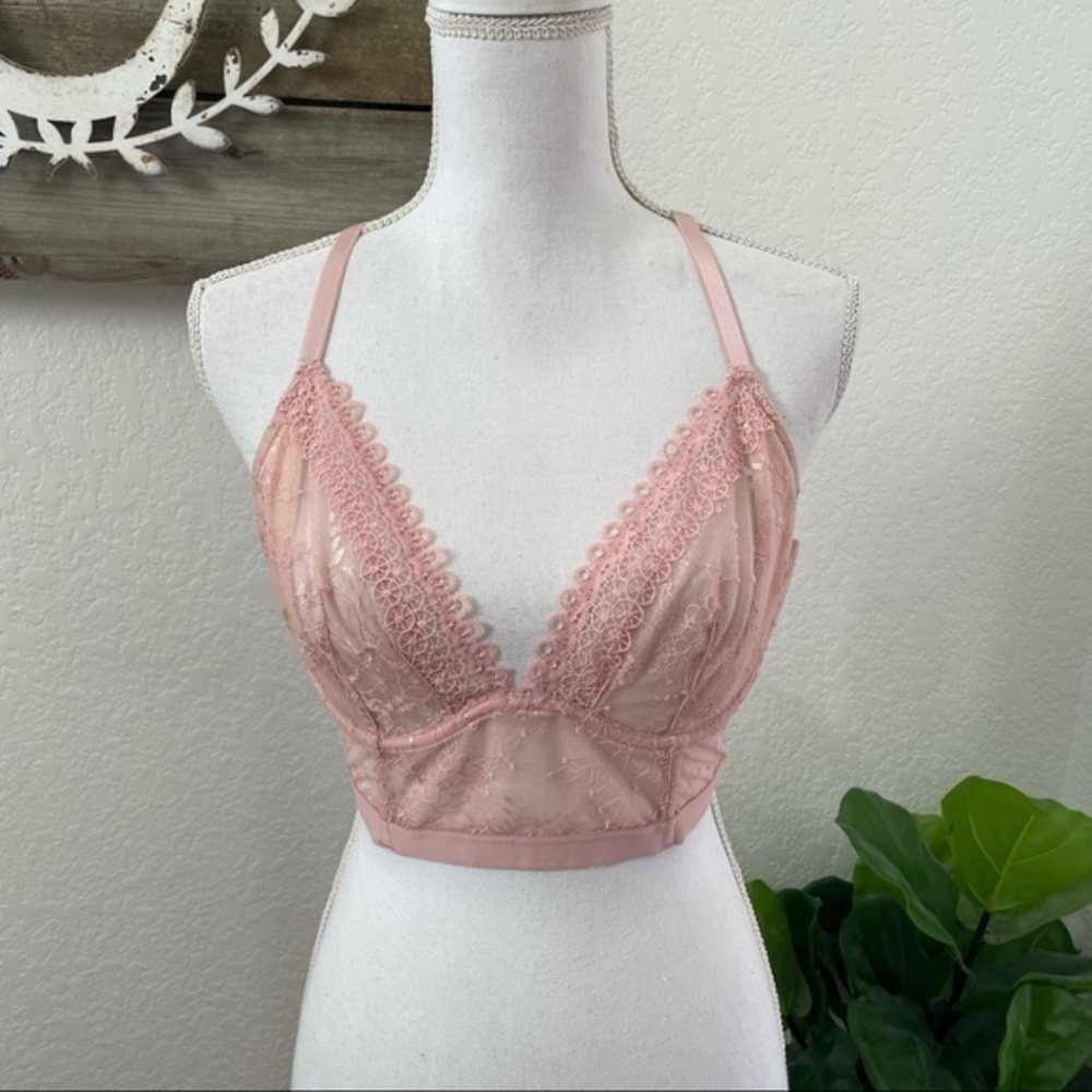 VS very sexy unlined plunge underwire bra pink size 36C